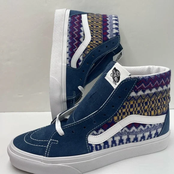 Vans Men’s Sk8-Hi
Fair Isle Biue/Multi Sneakers
VN0A705NBER - Picture 2 of 16